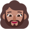 Woman- Medium Skin Tone- Beard emoji on Microsoft